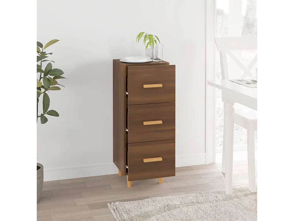 Buffet | Bahut | Meuble de rangement Chêne marron 34,5x34x90 cm Bois d'ingénierie