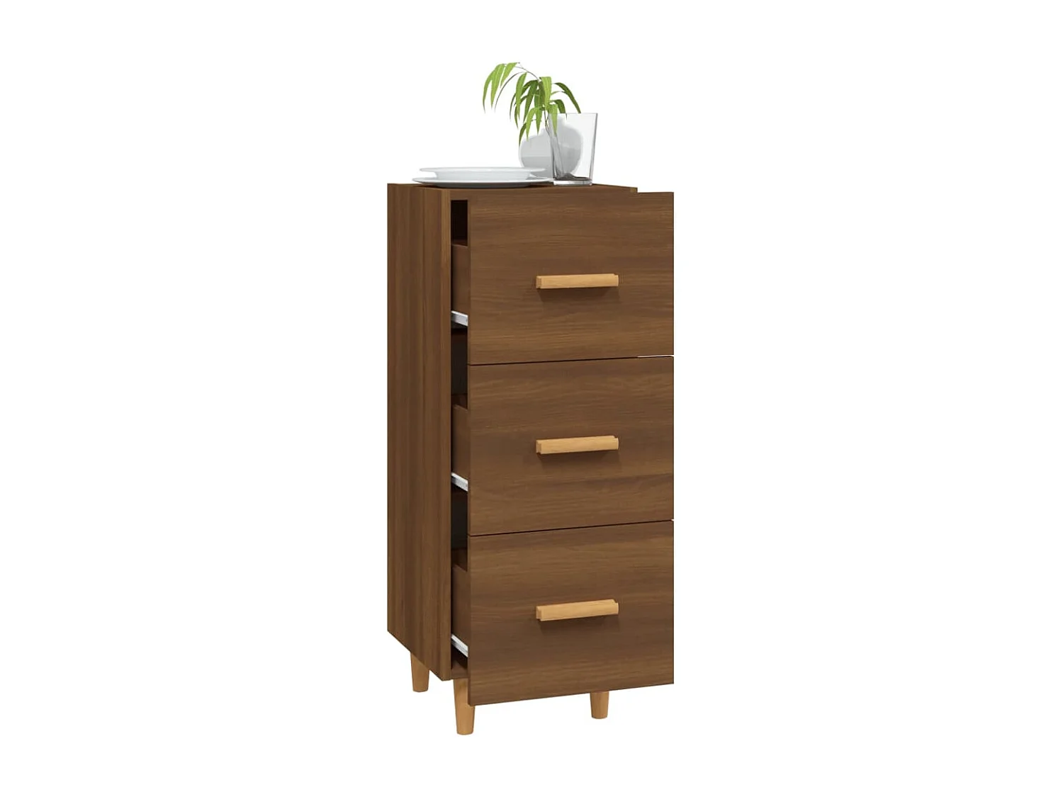 Buffet | Bahut | Meuble de rangement Chêne marron 34,5x34x90 cm Bois d'ingénierie