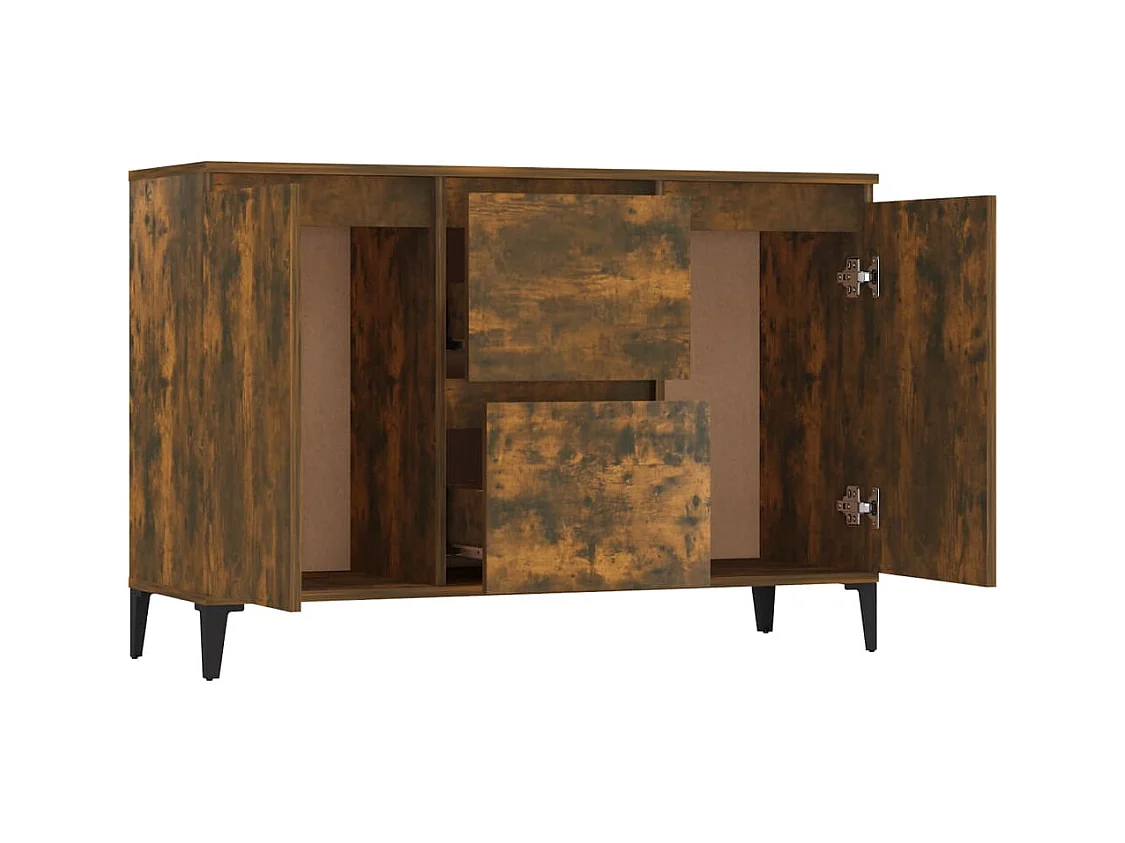 Credenza | Buffet | Armadio Rovere Fumo 104x35x70 cm in Legno Multistrato