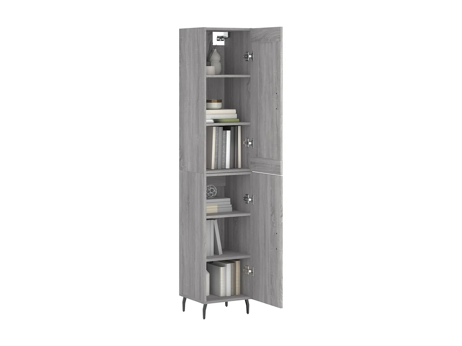 Buffet | Bahut | Meuble de rangement haut Sonoma gris 34,5x34x180 cm Bois d'ingénierie