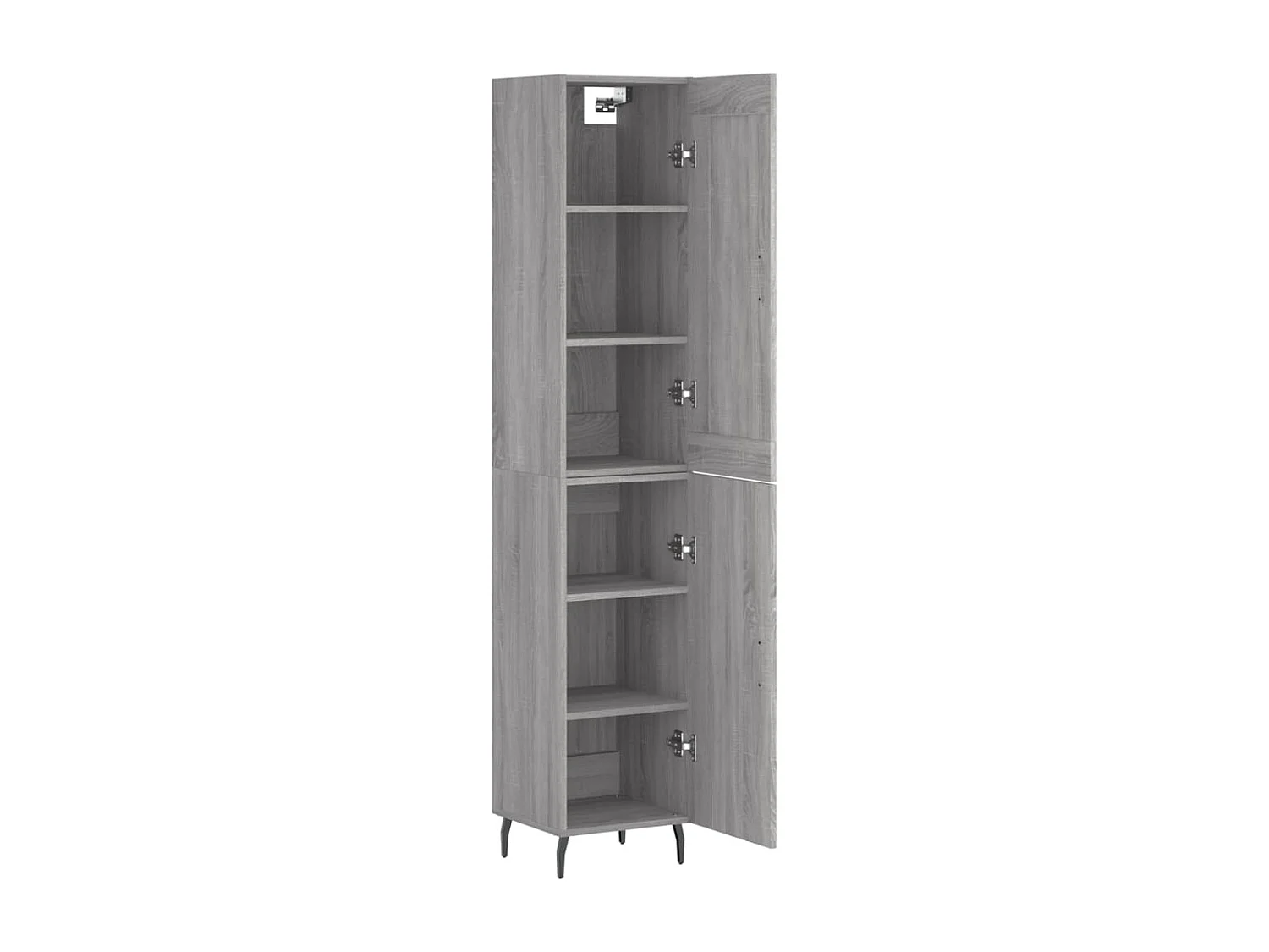 Buffet | Bahut | Meuble de rangement haut Sonoma gris 34,5x34x180 cm Bois d'ingénierie