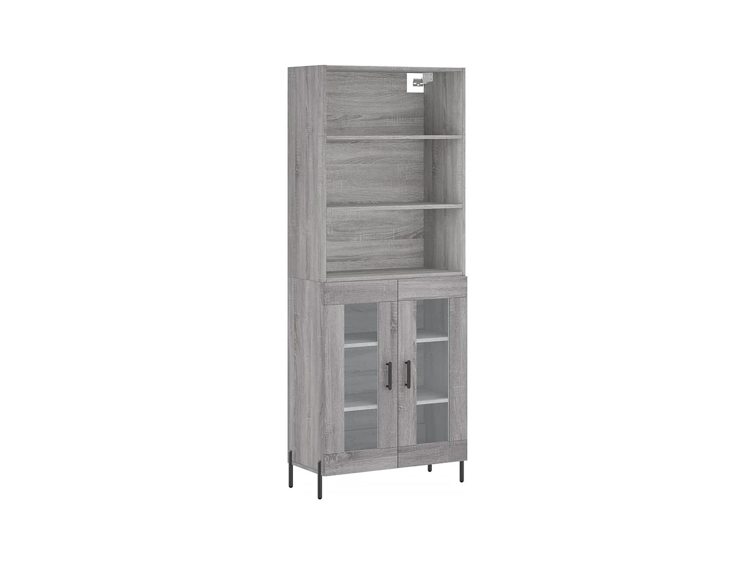Credenza | Buffet | Armadio Grigio Sonoma 69,5x34x180 cm in Legno Multistrato