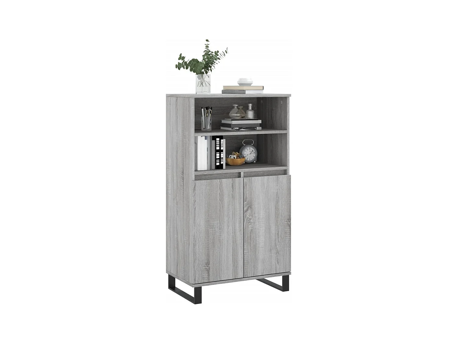 Buffet | Bahut | Meuble de rangement haut Sonoma gris 60x36x110 cm Bois d'ingénierie