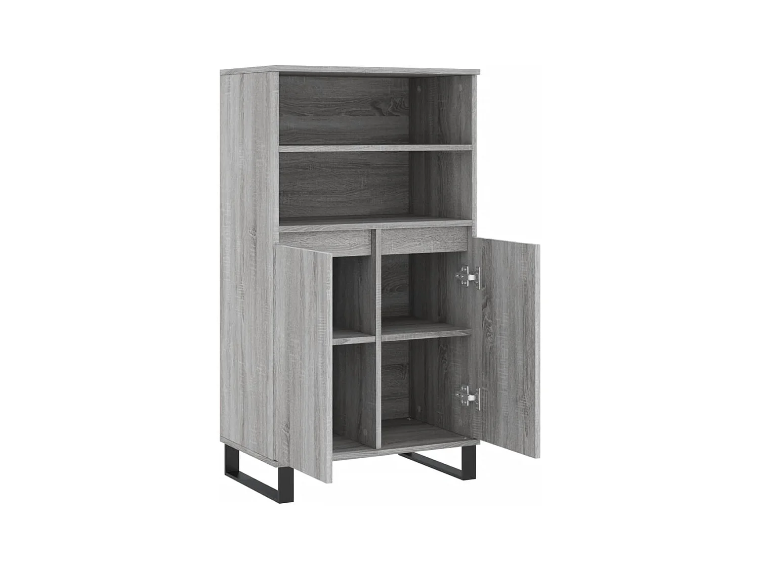 Buffet | Bahut | Meuble de rangement haut Sonoma gris 60x36x110 cm Bois d'ingénierie