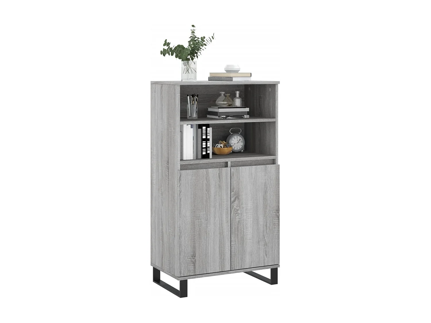 Buffet | Bahut | Meuble de rangement haut Sonoma gris 60x36x110 cm Bois d'ingénierie