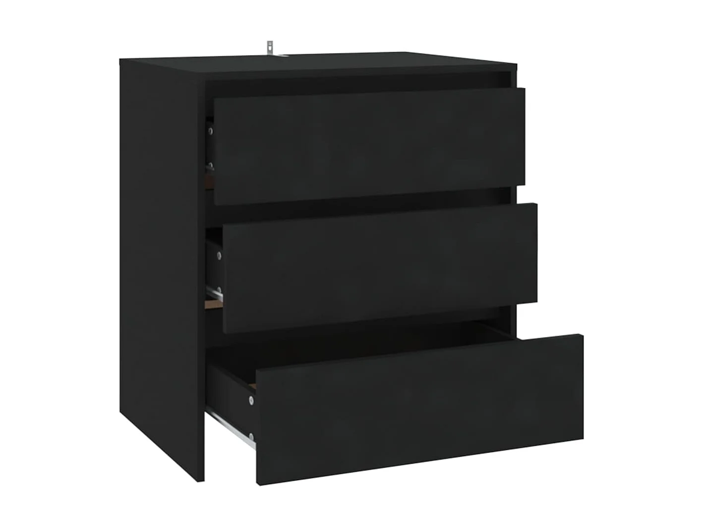 Buffet | Bahut | Meuble de rangement Noir 70x41x75 cm Bois d'ingénierie