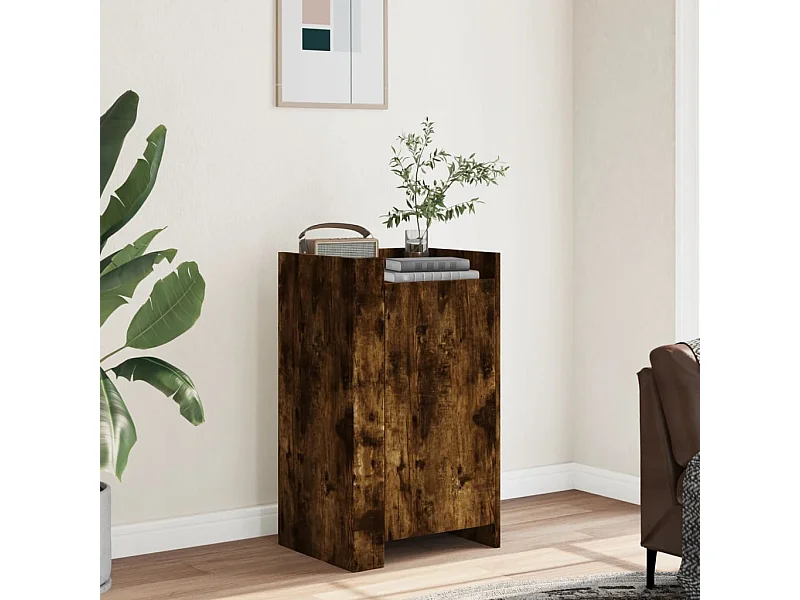 Buffet | Bahut | Meuble de rangement chêne fumé 45x35x75 cm bois d'ingénierie