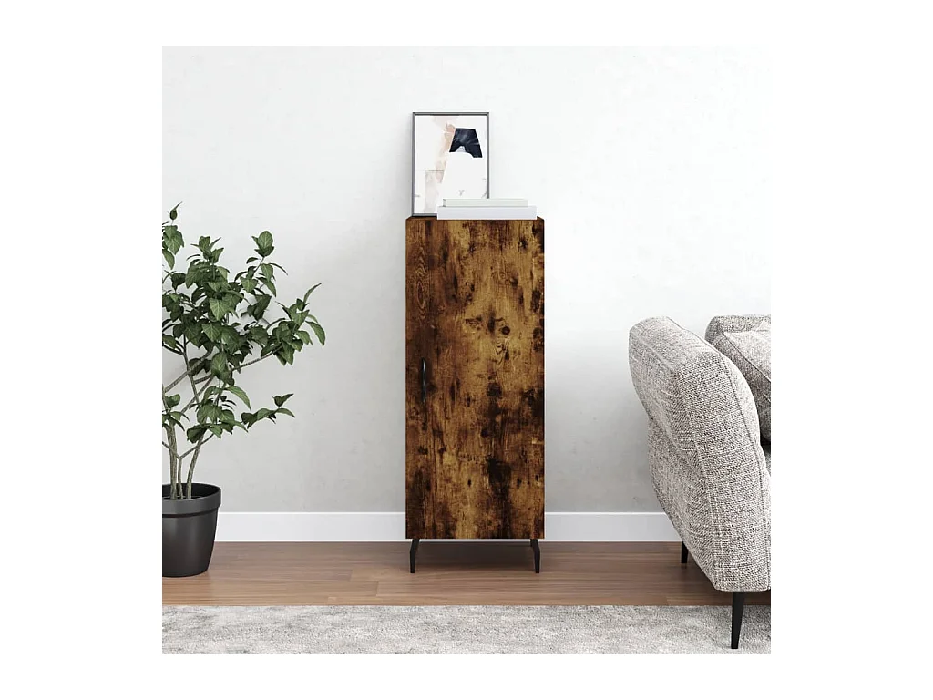 Credenza | Buffet | Armadio Rovere Fumo 34,5x34x90 cm in Legno Multistrato