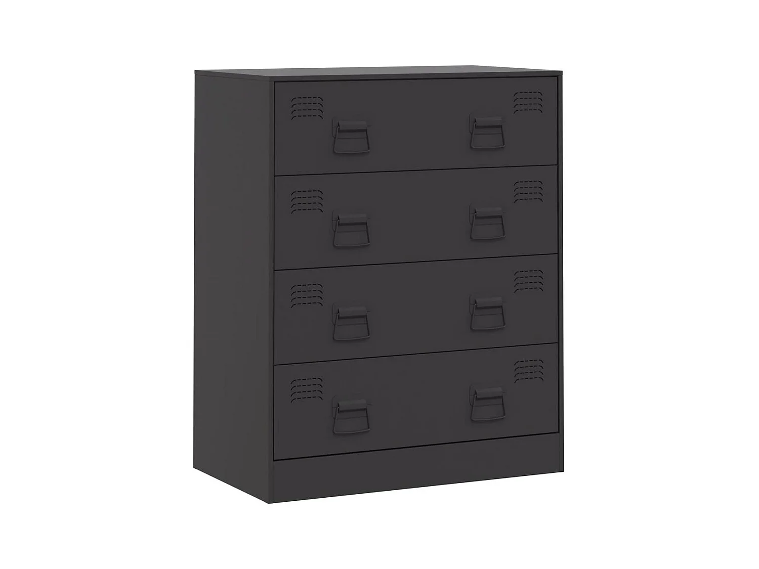 Buffet | Commode à tiroir | Meuble de rangement noir 67x39x83 cm acier