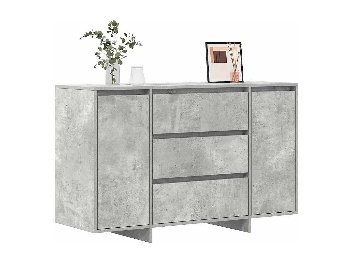 Buffet | Bahut | Meuble de rangement Gris Béton 120x41x75 cm en Bois d'ingénierie