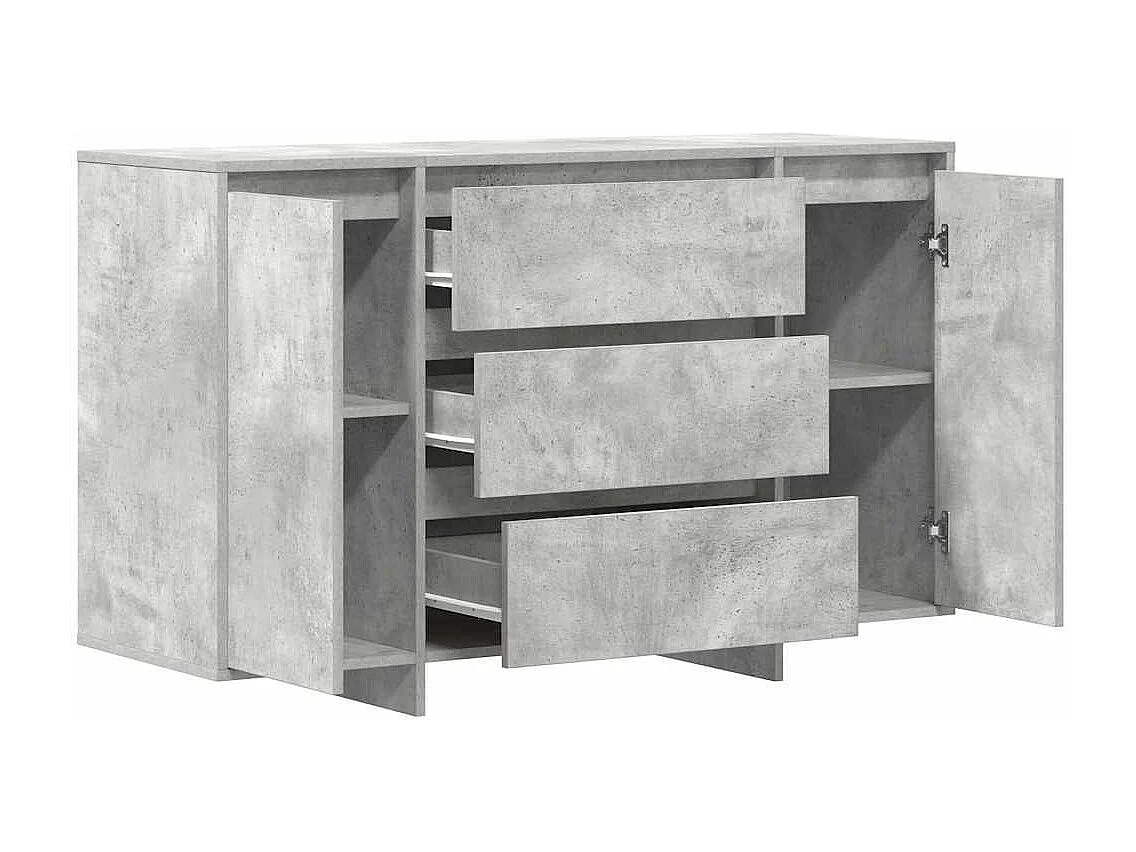 Buffet | Bahut | Meuble de rangement Gris Béton 120x41x75 cm en Bois d'ingénierie