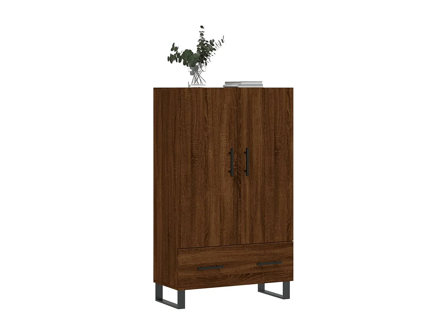 Buffet | Bahut | Meuble de rangement haut chêne marron 69,5x31x115 cm bois d'ingénierie
