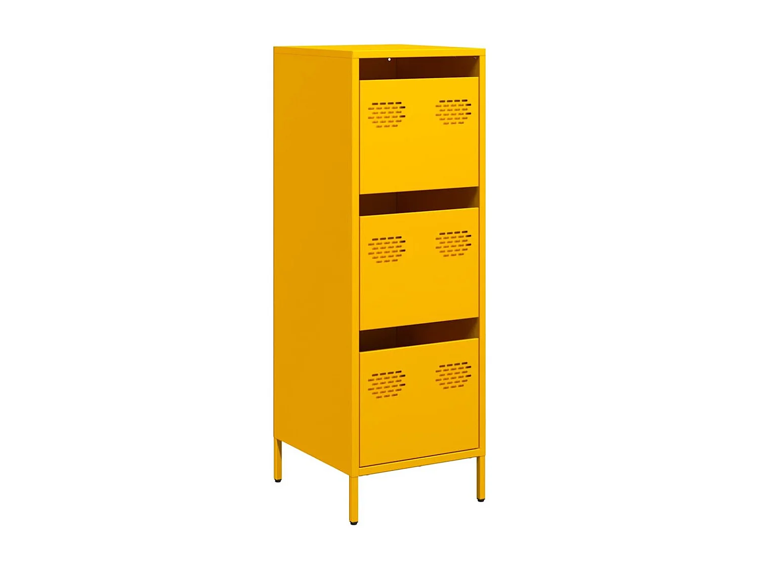 Credenza | Buffet | Armadio Giallo Senape 39x35x103,5 cm in Acciaio