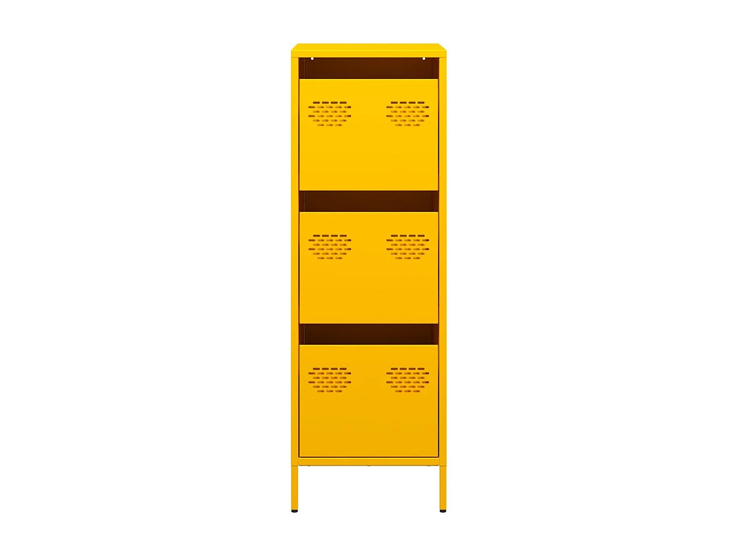 Credenza | Buffet | Armadio Giallo Senape 39x35x103,5 cm in Acciaio