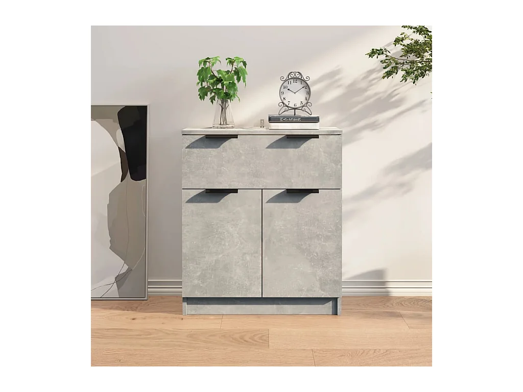 Buffet | Bahut | Meuble de rangement Gris béton 60x30x70 cm Bois d'ingénierie