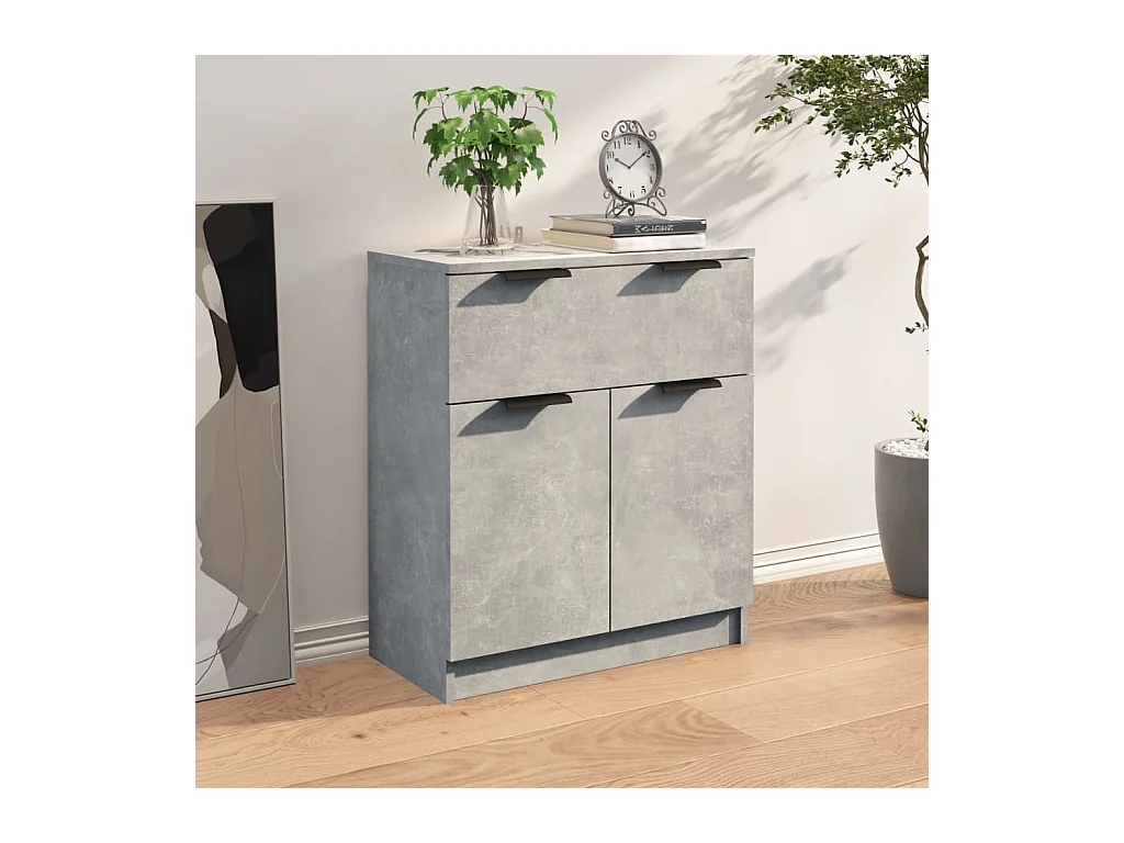 Buffet | Bahut | Meuble de rangement Gris béton 60x30x70 cm Bois d'ingénierie