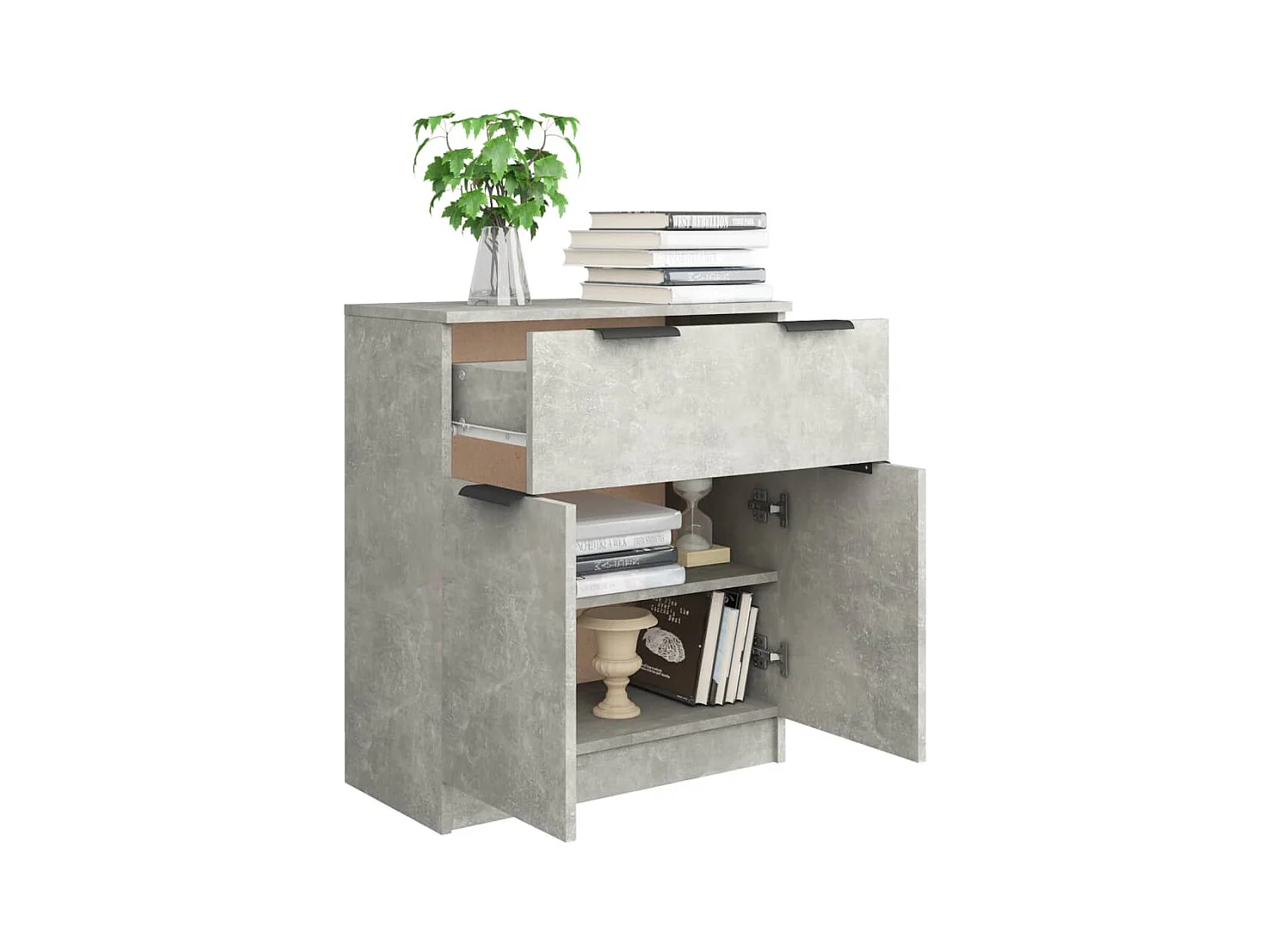Buffet | Bahut | Meuble de rangement Gris béton 60x30x70 cm Bois d'ingénierie