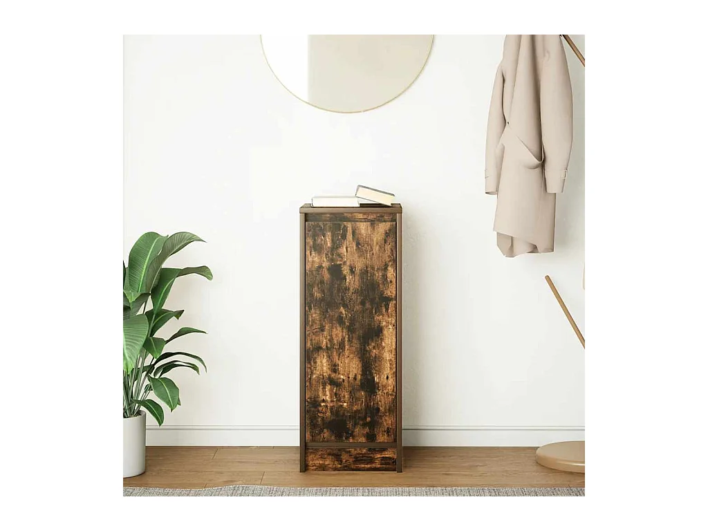 Buffet | Bahut | Meuble de rangement chêne fumé 29,5x34x76 cm bois d'ingénierie