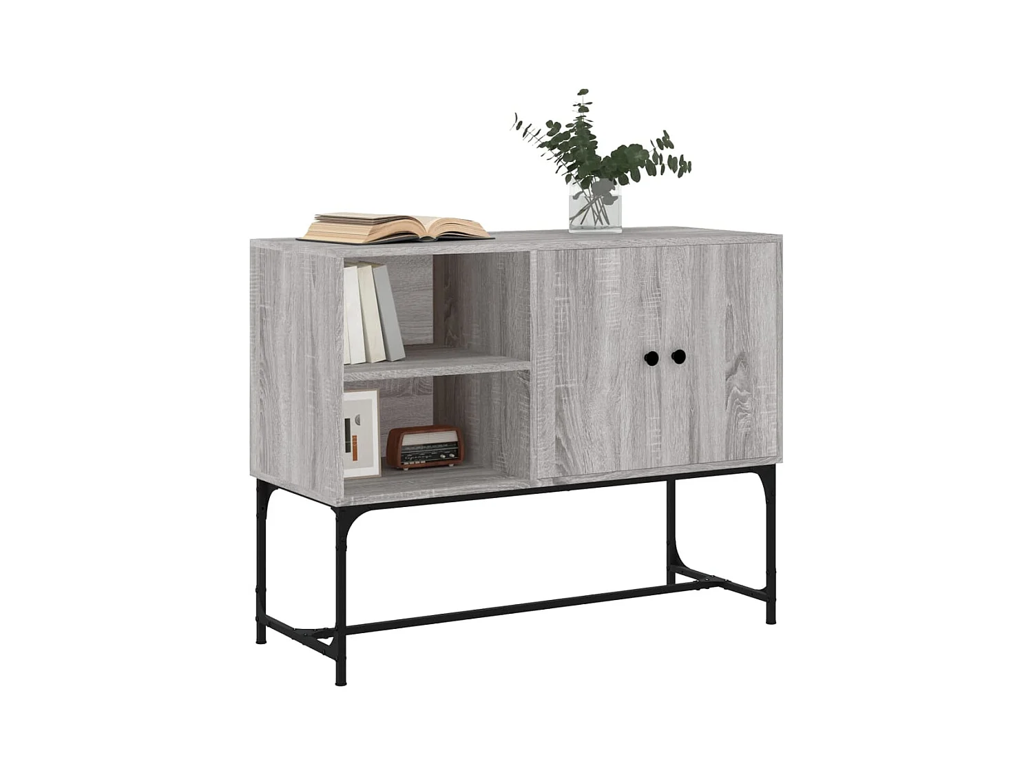 Credenza | Buffet | Armadio Grigio Sonoma 100x40x79,5 cm in Legno Multistrato