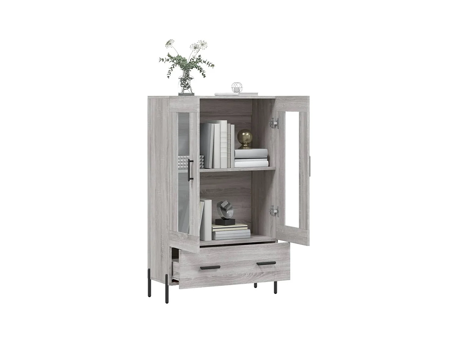 Buffet | Bahut | Meuble de rangement haut sonoma gris 69,5x31x115 cm bois d'ingénierie