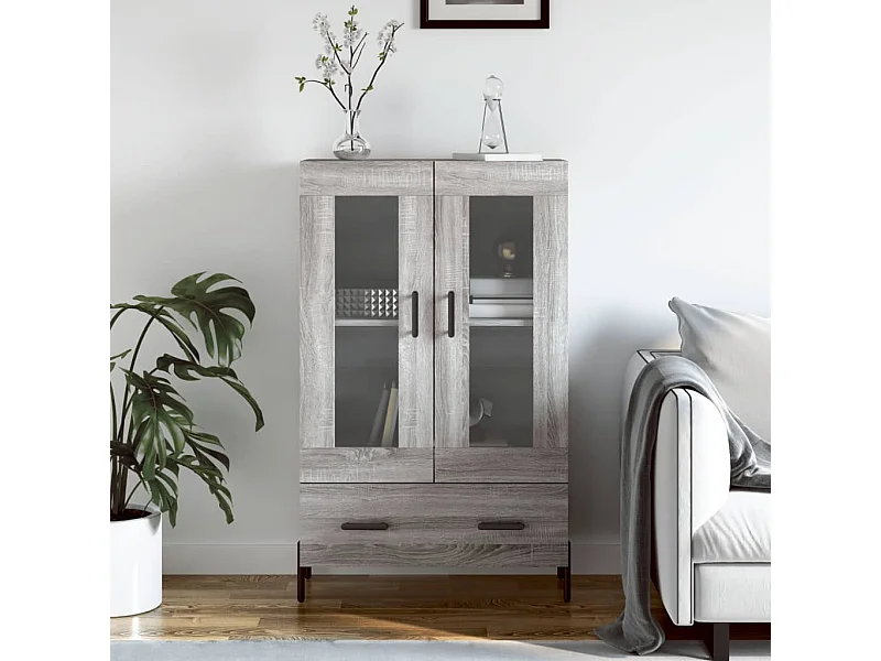 Buffet | Bahut | Meuble de rangement haut sonoma gris 69,5x31x115 cm bois d'ingénierie