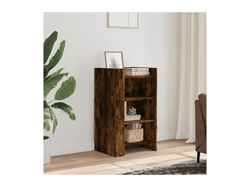 Buffet | Bahut | Meuble de rangement chêne fumé 45x35x75 cm bois d'ingénierie