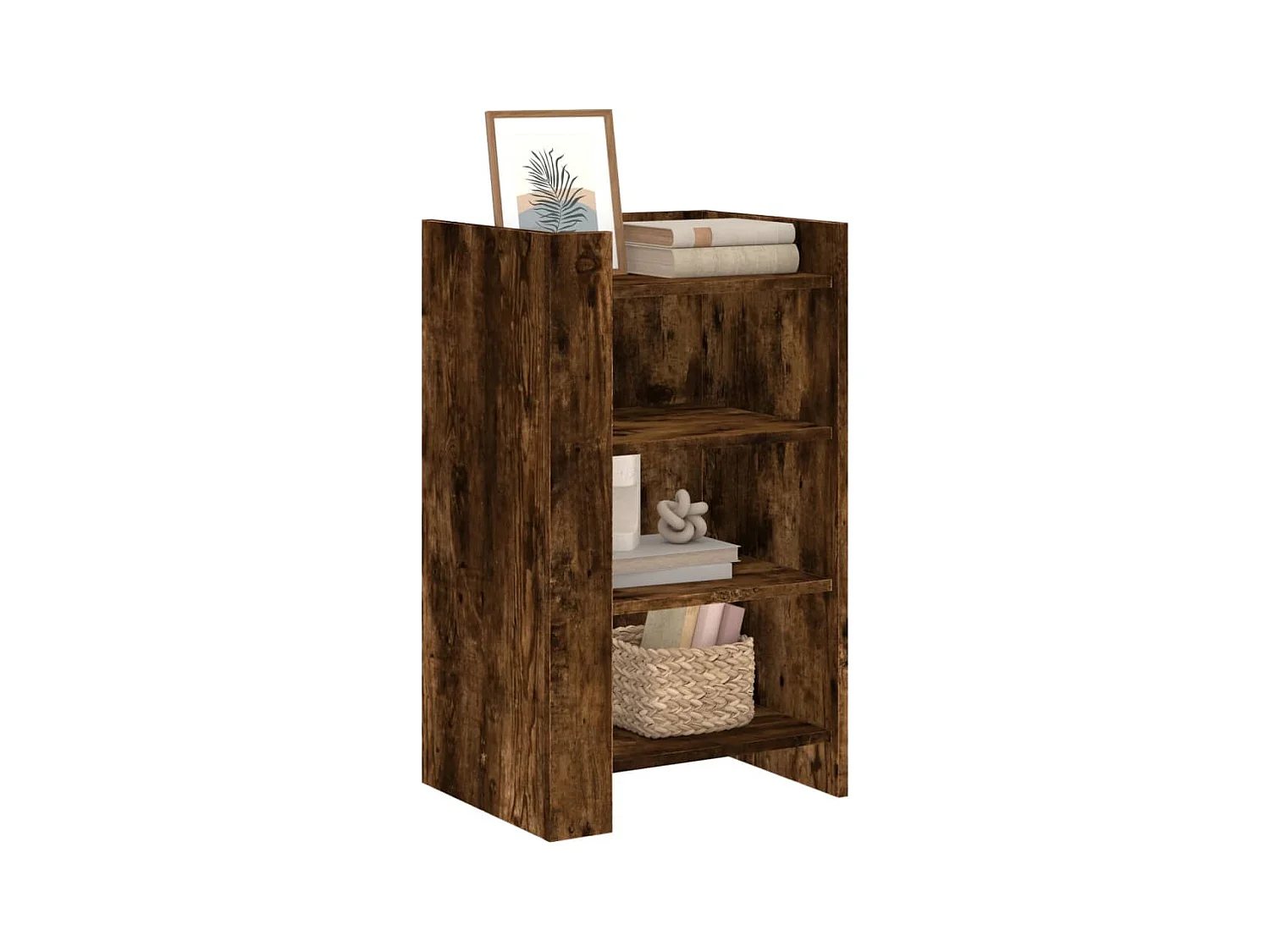 Buffet | Bahut | Meuble de rangement chêne fumé 45x35x75 cm bois d'ingénierie