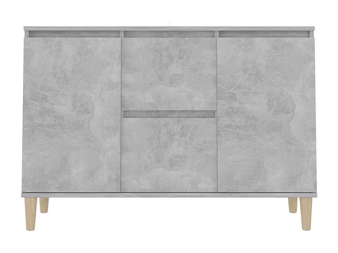 Buffet | Bahut | Meuble de rangement gris béton 101x35x70 cm bois d'ingénierie