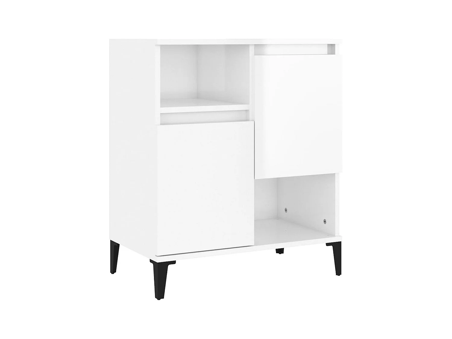 Credenze | Buffet | Armadi 3pz Bianco Lucido 60x35x70 cm in Legno Multistrato