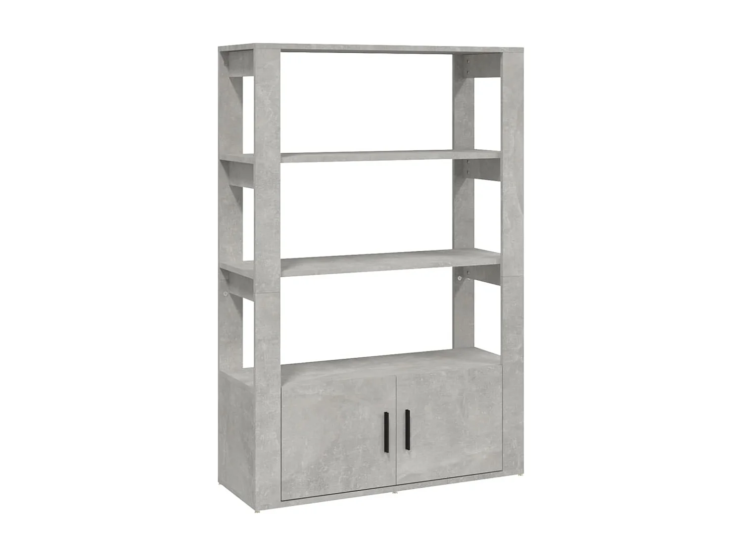 Credenza | Buffet | Armadio Grigio Cemento 80x30x119,5 cm in Legno Multistrato