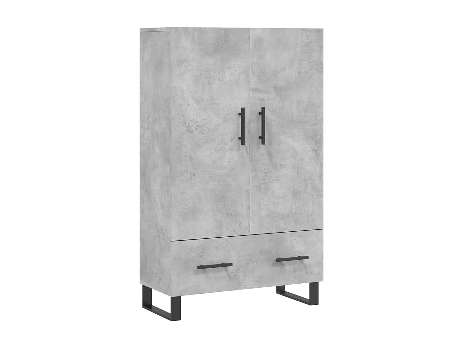 Buffet | Bahut | Meuble de rangement haut gris béton 69,5x31x115 cm bois d'ingénierie
