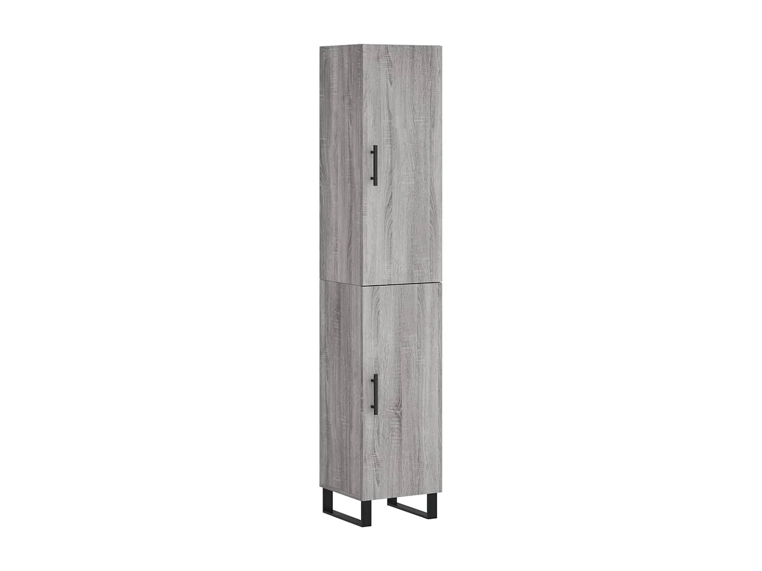 Credenza | Buffet | Armadio Grigio Sonoma 34,5x34x180 cm in Legno Multistrato