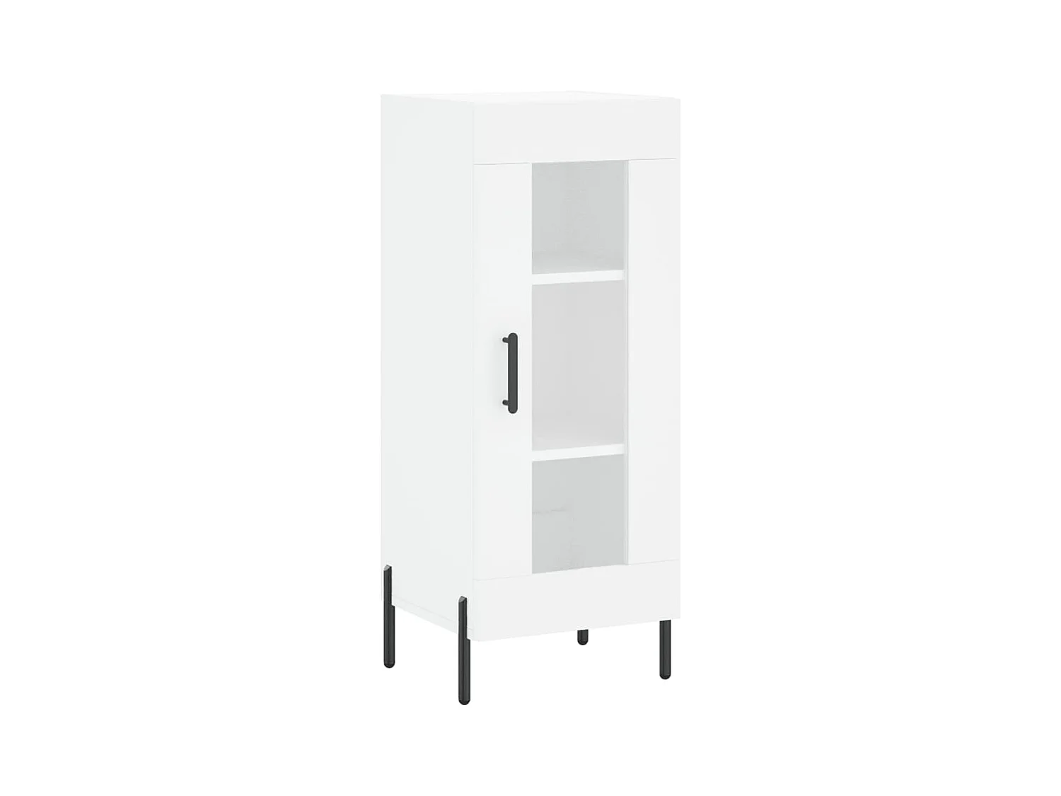 Credenza | Buffet | Armadio Bianca 34,5x34x180 cm in Legno Multistrato