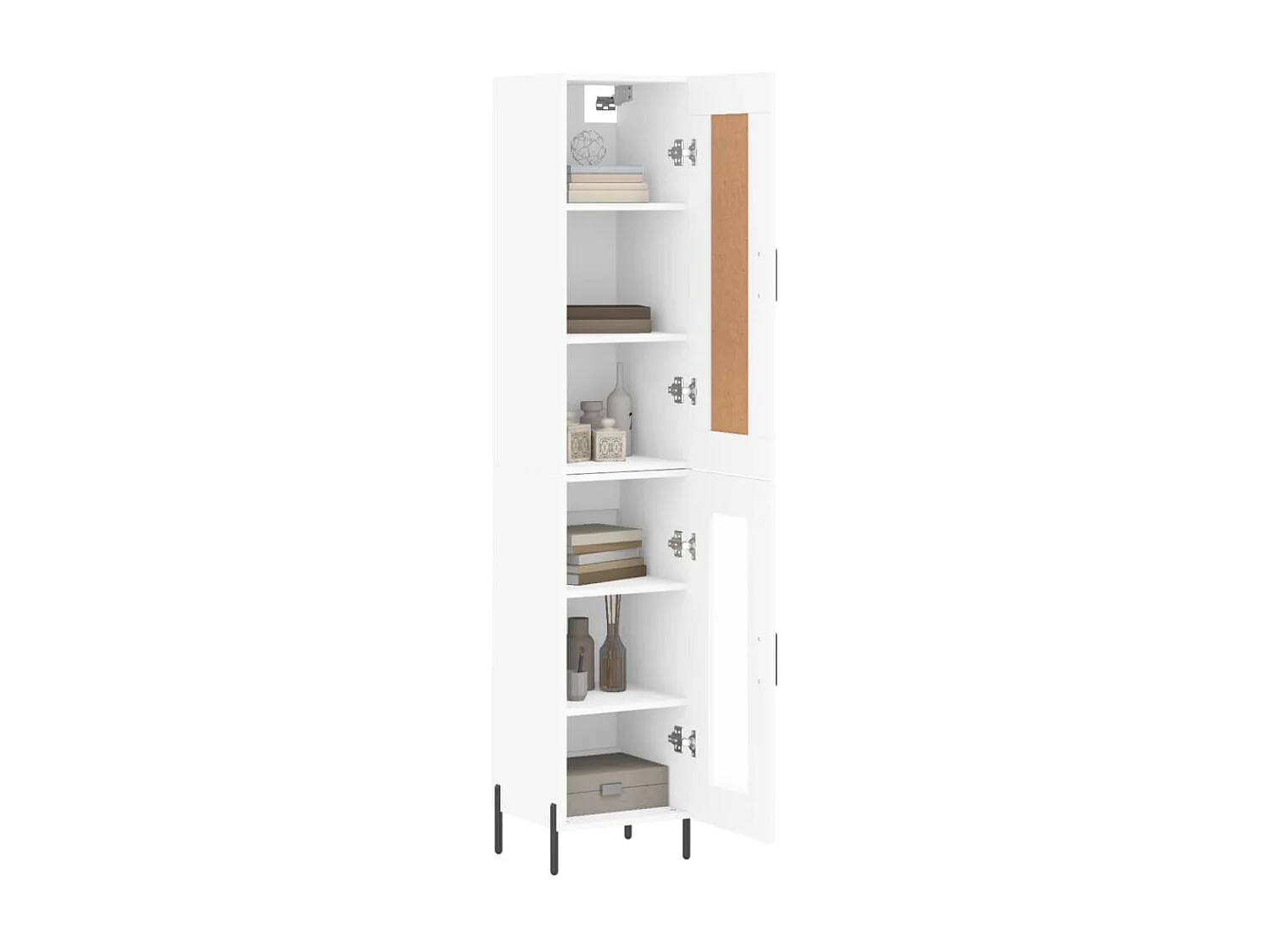 Buffet | Bahut | Meuble de rangement haut Blanc 34,5x34x180 cm Bois d'ingénierie
