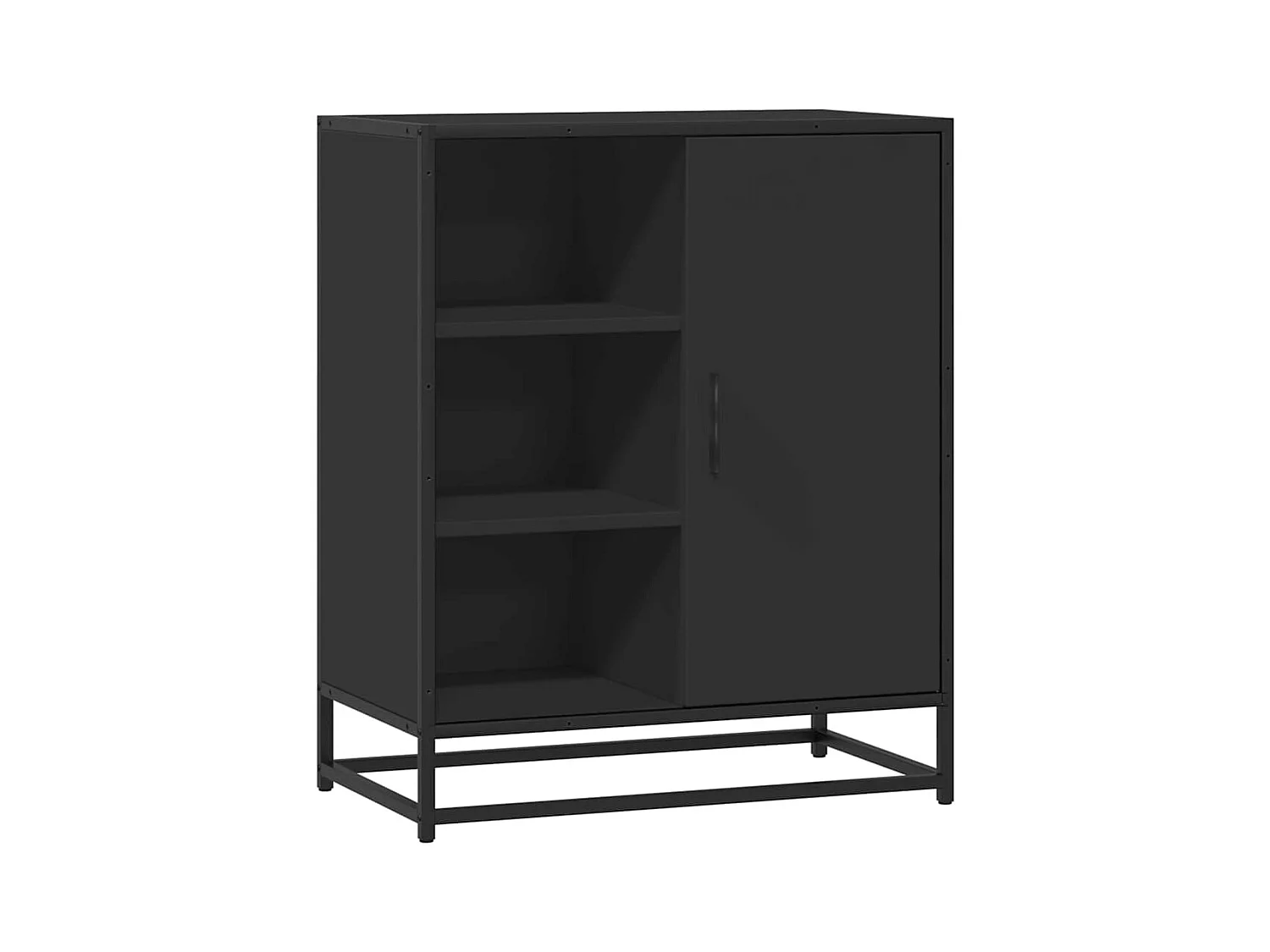 Buffet | Bahut | Meuble de rangement noir 62x35x76 cm bois d'ingénierie