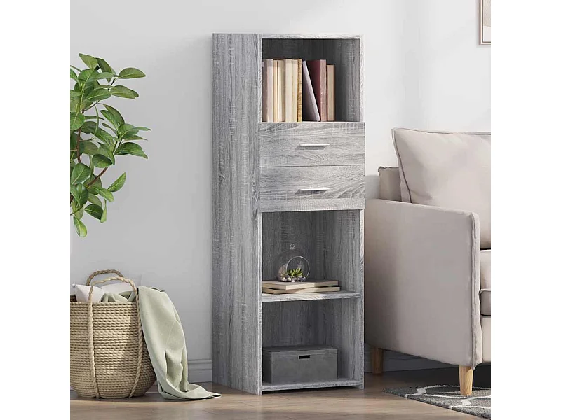 Buffet | Bahut | Meuble de rangement haut sonoma gris 40x42,5x124 cm bois d'ingénierie