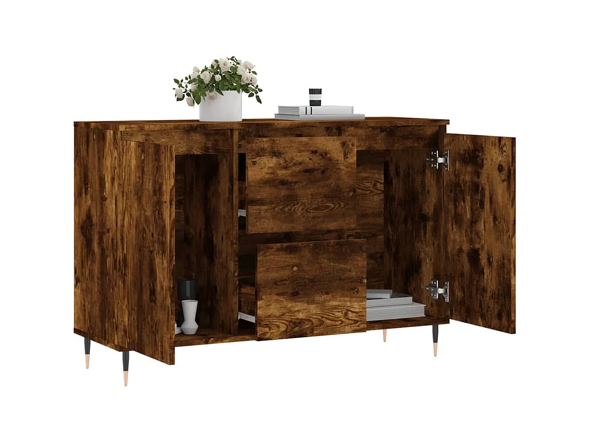 Credenza | Buffet | Armadio Rovere Fumo 104x35x70 cm in Legno Multistrato
