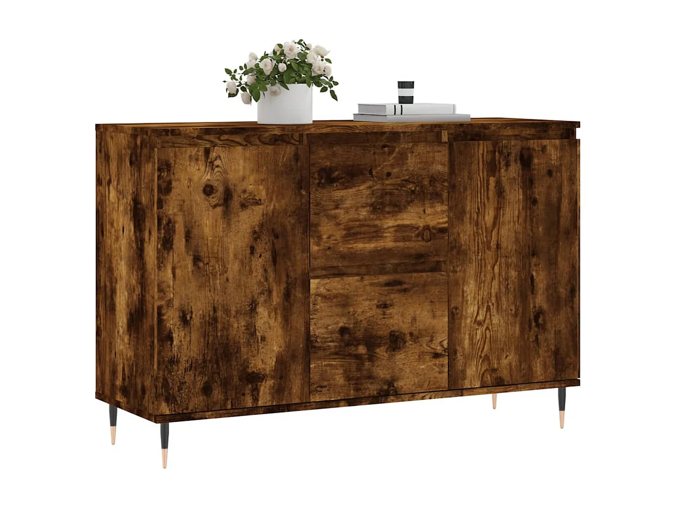 Buffet | Bahut | Meuble de rangement chêne fumé 104x35x70 cm bois d'ingénierie