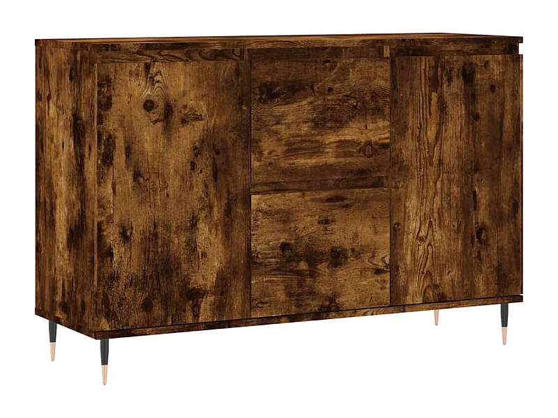 Buffet | Bahut | Meuble de rangement chêne fumé 104x35x70 cm bois d'ingénierie