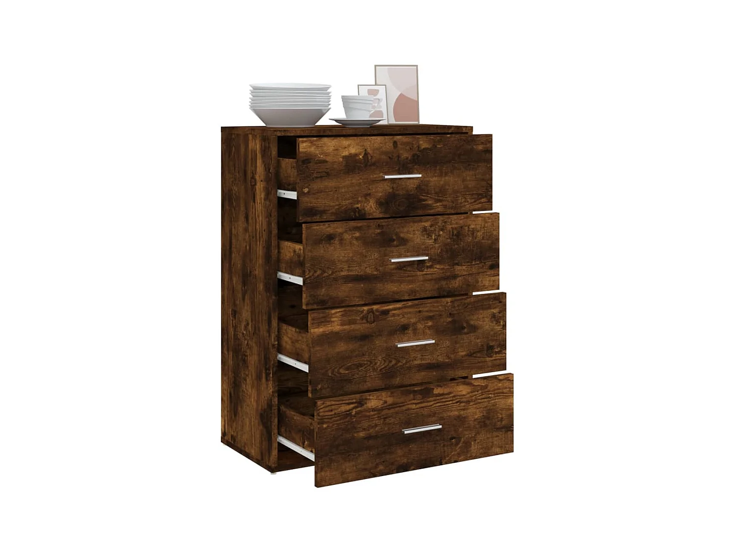 Credenza | Buffet | Armadio Rovere Fumo 60x31x84 cm in Legno Multistrato