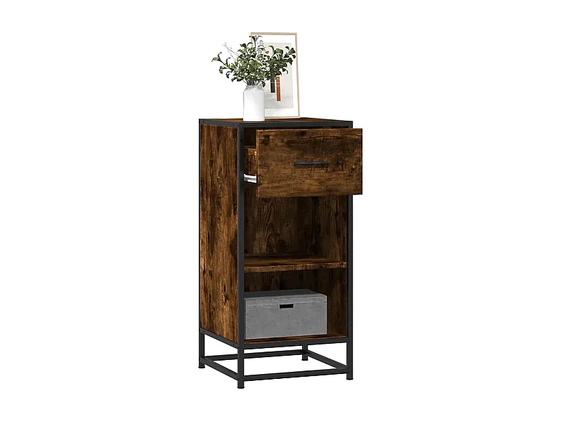 Credenza | Buffet | Armadio Rovere Fumo 35,5x35x76 cm in Truciolato