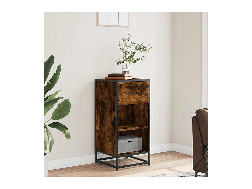 Credenza | Buffet | Armadio Rovere Fumo 35,5x35x76 cm in Truciolato