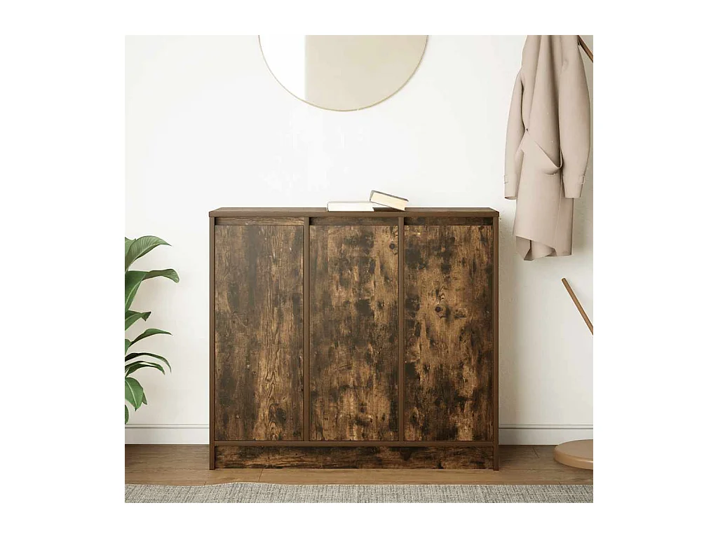 Buffet | Bahut | Meuble de rangement chêne fumé 85x34x76 cm bois d'ingénierie
