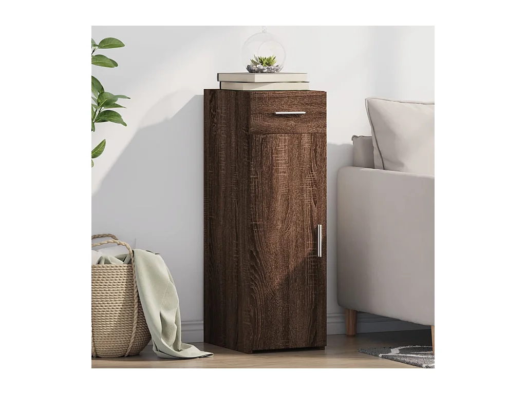 Credenza | Buffet | Armadio Rovere Marrone 30x42,5x93 cm in Legno Multistrato