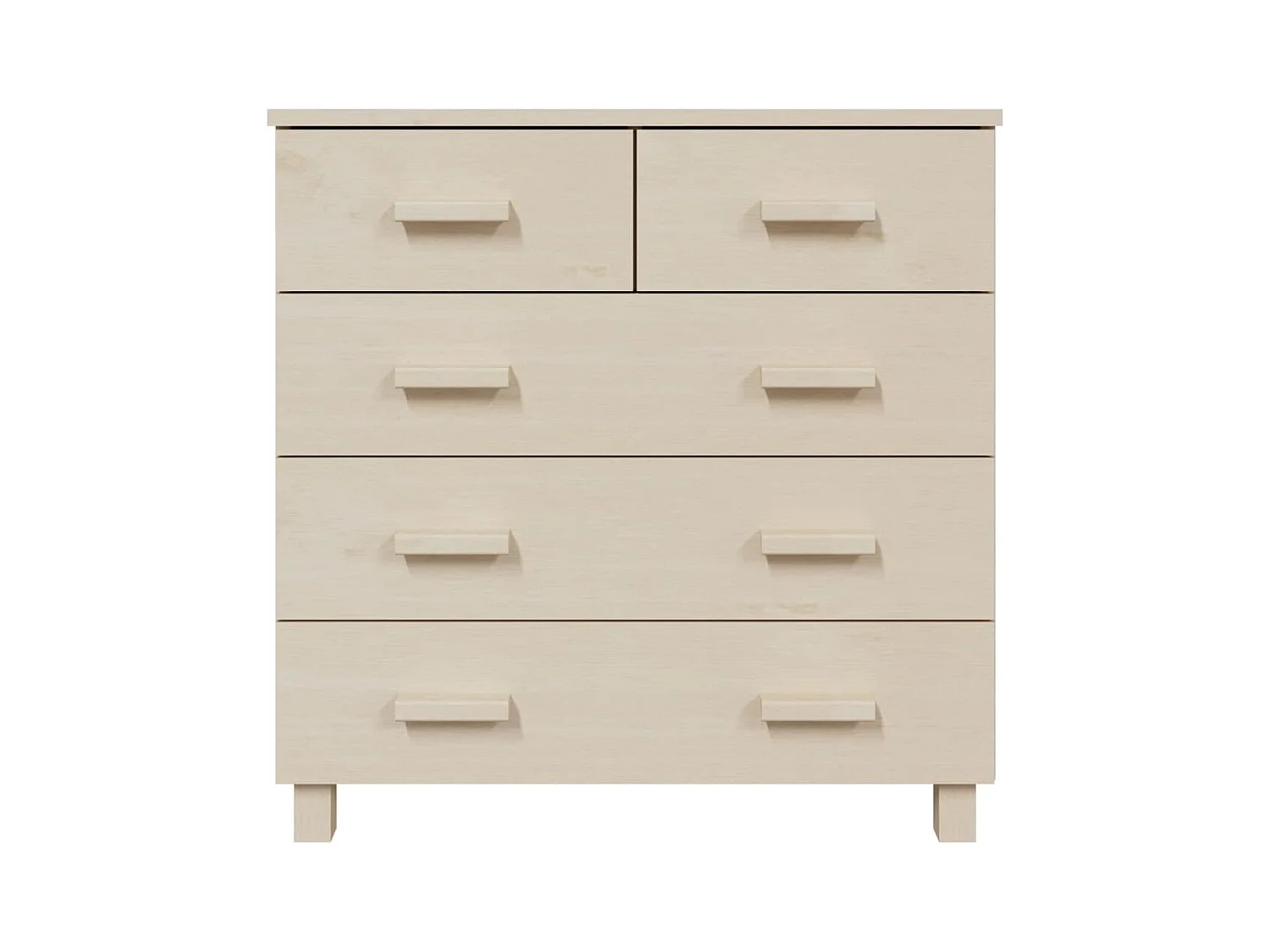 Buffet | Commode à tiroir | Meuble de rangement HAMAR Marron miel 79x40x80 cm Bois massif de pin