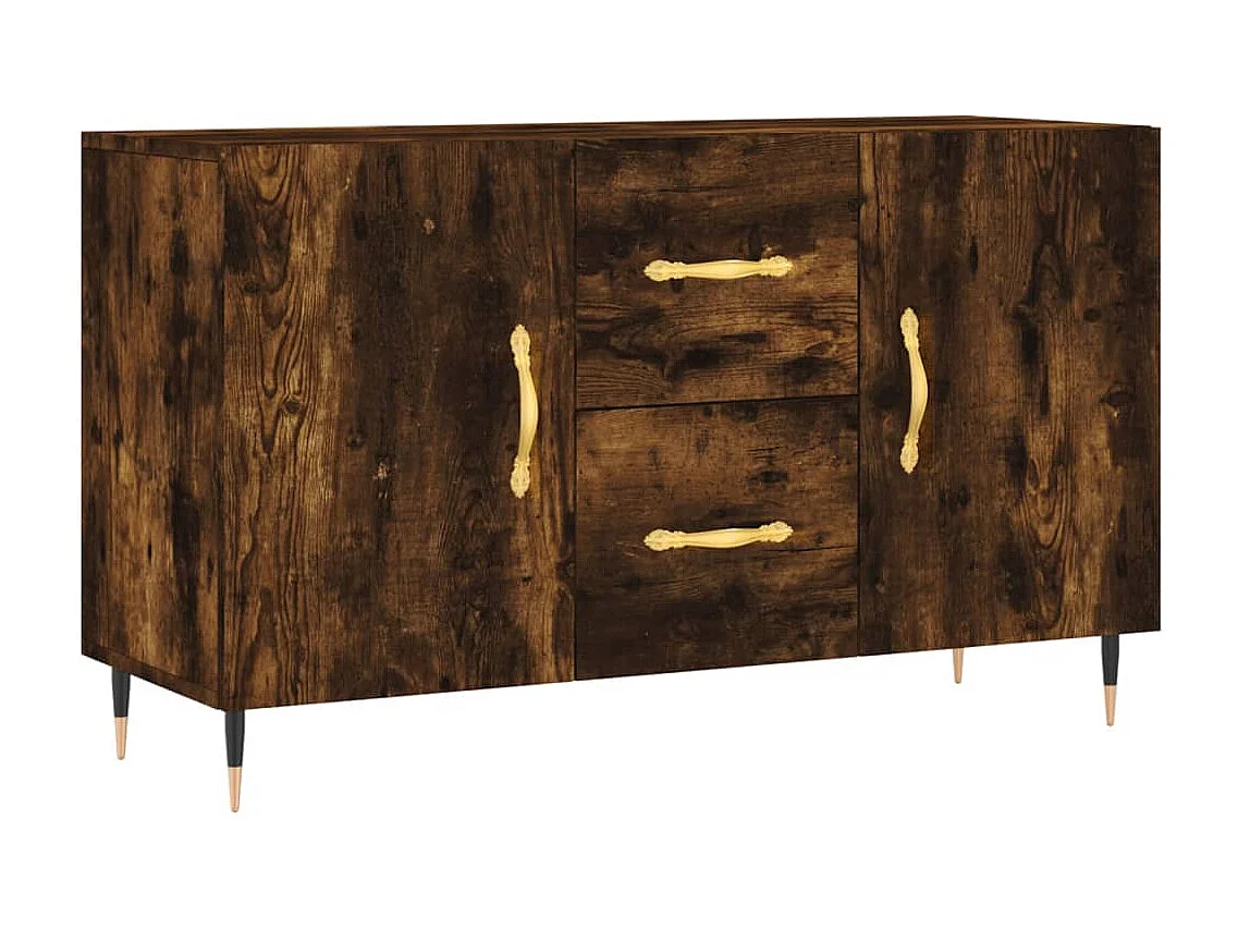 Buffet | Bahut | Meuble de rangement chêne fumé 100x36x60 cm bois d'ingénierie