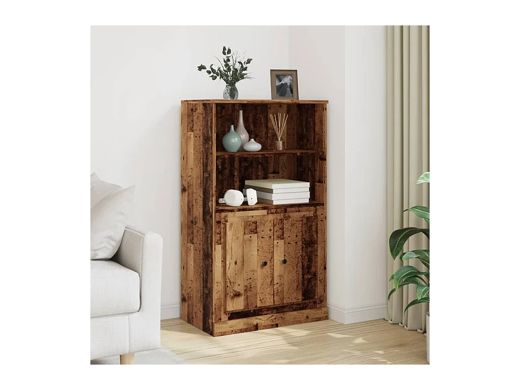 Credenza | Buffet | Armadio Legno Antico 60x35,5x103,5 cm in Legno Multistrato