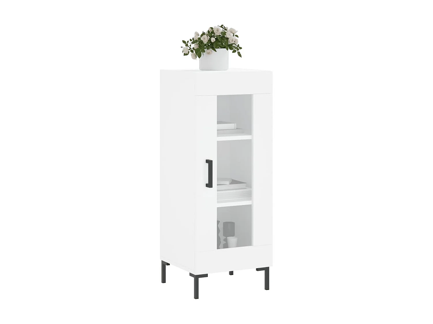 Buffet | Bahut | Meuble de rangement blanc 34,5x34x90 cm bois d'ingénierie