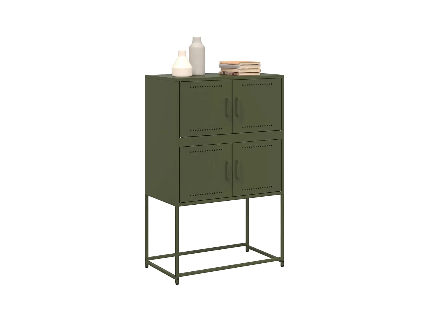 Buffet | Bahut | Meuble de rangement vert olive 68,5x38,5x107 cm acier