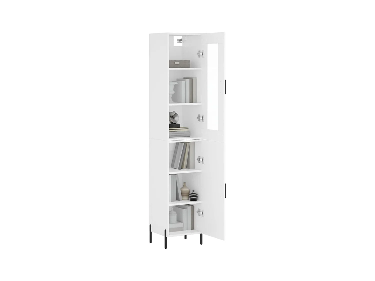 Buffet | Bahut | Meuble de rangement haut Blanc 34,5x34x180 cm Bois d'ingénierie
